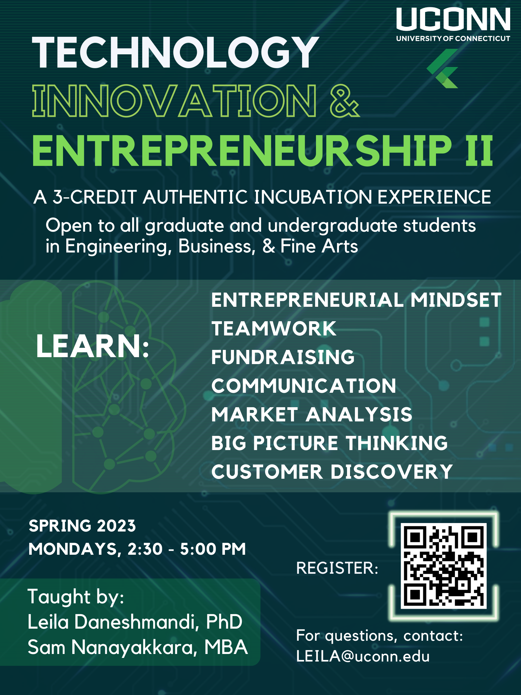 technology innovation and entrepreneurship 2 course flyer photo